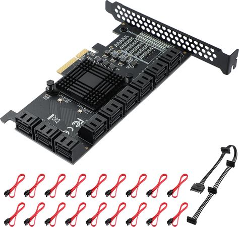 MZHOU PCIe SATA Karte 18 Port SATA Erweiterungskarte RAID Controller