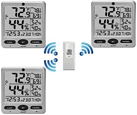 Ambient Weather WS 08 Wireless Indoor Outdoor 8 Channel Thermo