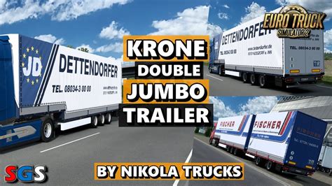 Ets Krone Sd Double Jumbo Trailer By Nikolatrucks Trailer