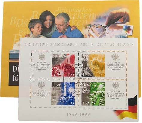 BRD BRIEFMARKEN 1949 1999 50 JAHRE BUNDESREPUBLIK DEUTSCHLAND UNC MA