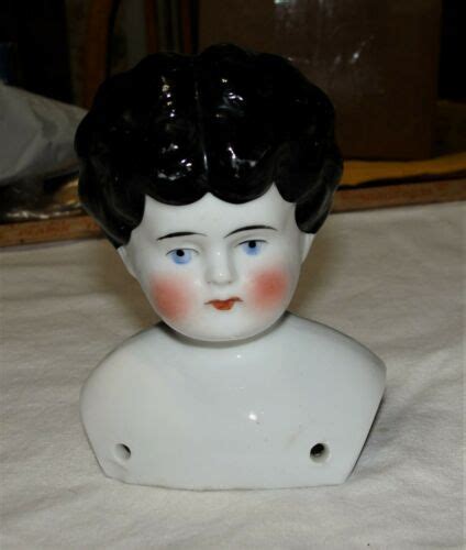 Antique Lowbrow Part Ear Showing Right Turned China Head Doll Head