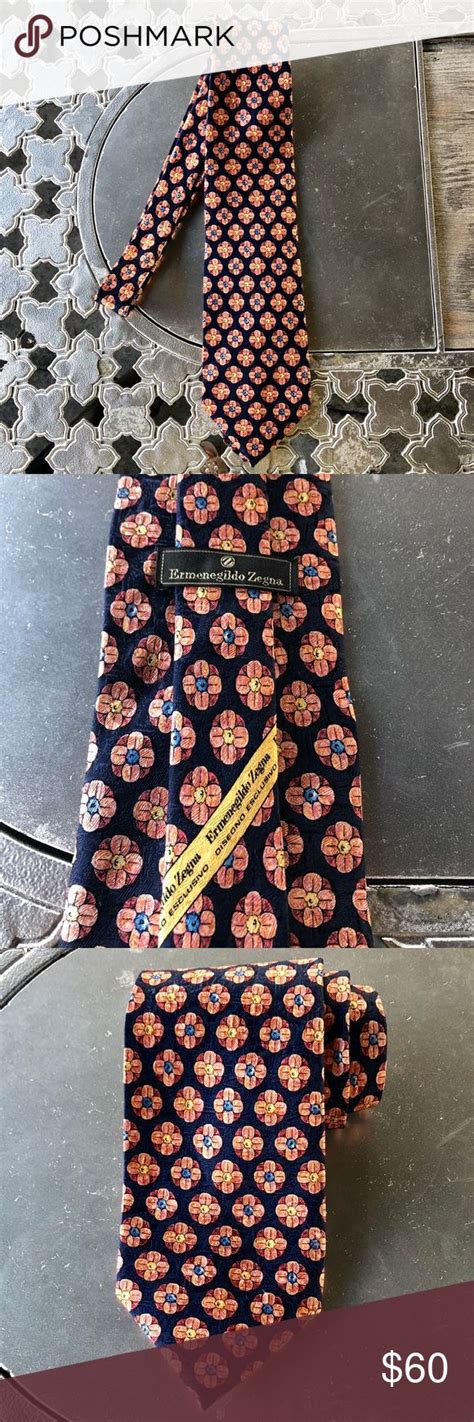 Ermenegildo Zegna Floral Petal Neck Tie Petal Floral Pink Print