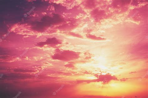 Premium Photo Red Cloudy Sky At Sunset Sky Texture Abstract Nature