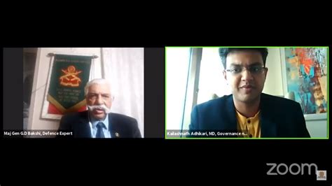 Visionary Talk With Major General G D Bakshi Retd Youtube