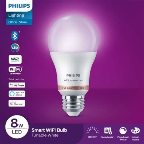 Jual Lampu Led Philips 8w RGB Putih Smart Led Wifi Tunablewhite