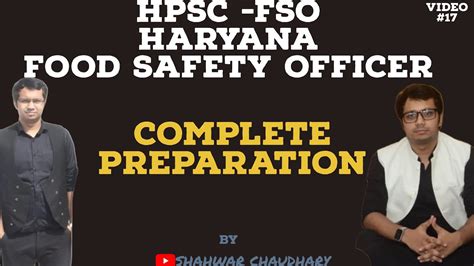 Haryana Food Safety Officer Hpsc Fso Exam Books Exam Date Hpsc