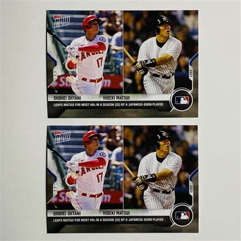 Yahooオークション Topps Now スポーツカード 2枚セット 大谷翔平