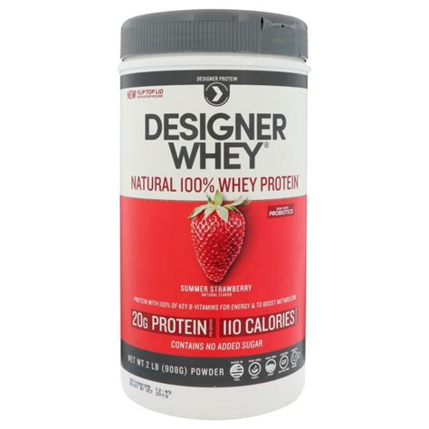 Designer Whey Protein Natural Luscious Strawberry 2 Lbs