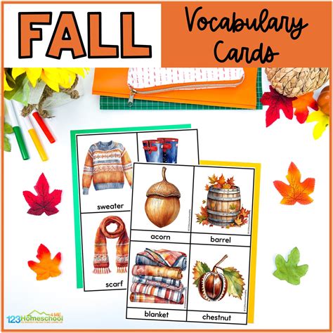 FREE Printable Autumn Vocabulary Flashcards Plus Fun Ways To Use Them