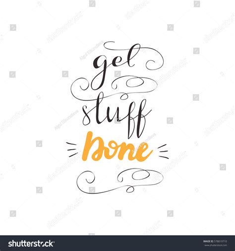 hand drawn design lettering  stuff stock vector royalty
