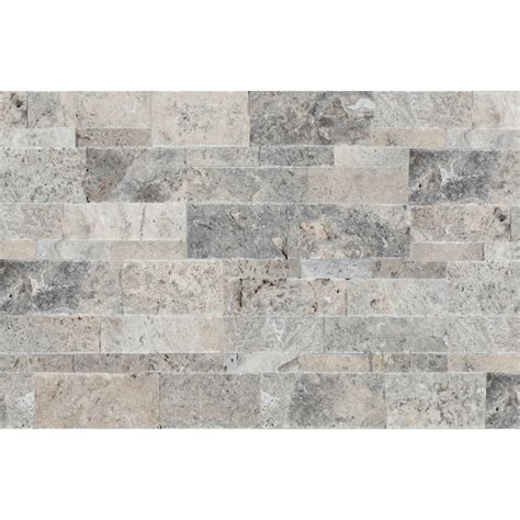 Satori Silver Crescent Ledgestone 6 In X 12 In Natural Stone Travertine