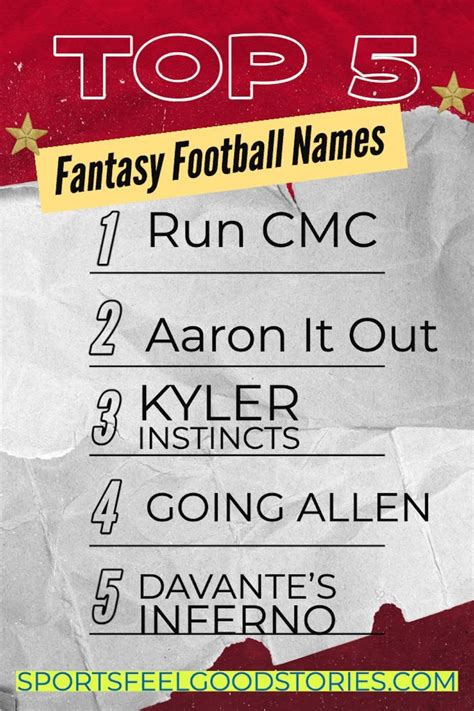 173 Funny Fantasy Football Team Names You Ll Love 2022 In 2022