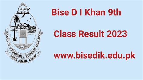 Bise D I Khan 9th Class Result 2023 Pk