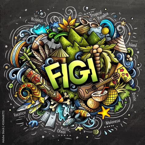 figi hand drawn cartoon doodles illustration funny travel design