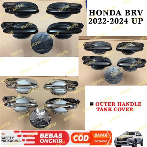 Hitam ฝาครอบถงนามน โครเมยมคารบอน สดา สาหรบ Honda Brv BR V