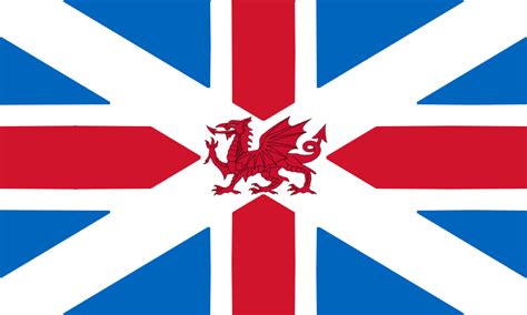 The Original Scottish Version Of The Union Jack But With The Welsh