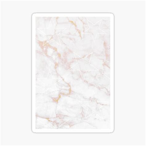 White Marble With Stars Sticker For Sale By Charlo Redbubble