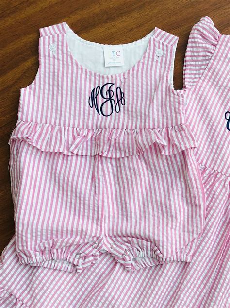 Monogram Baby Girl Clothes Personalized Girl Outfit Baby Etsy Baby