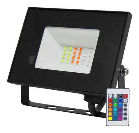 Colorido Refletor Holofote Led Rgb 20w C Controle Rgb Aaatop Cor Da