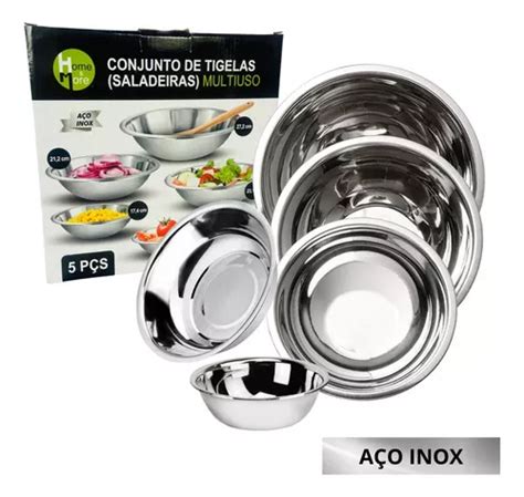 Bowl De Cocina Home More Conjunto Tigela Inox Cozinha Saladeira