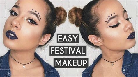 Easy Festival Makeup Tutorial Nicolette Rivera Youtube