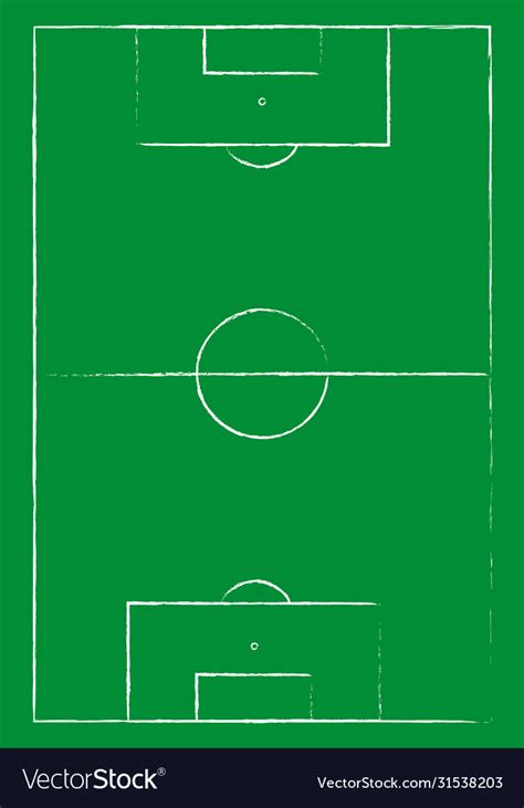 Flat Green Field Football Grass Soccer Royalty Free Vector