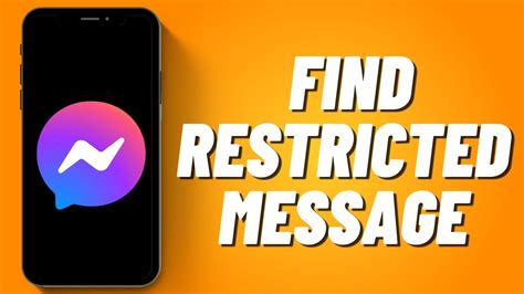 How To Find Restricted Message On Messenger 2023 YouTube