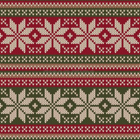 Christmas Sweater Design Seamless Knitted Pattern In Traditional Fair