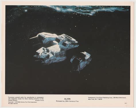 alien original  lobby card blue robin collectables