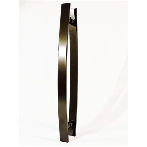 Puxador Para Porta Barra Chata Curvo 40 Cm Bronze No Shoptime