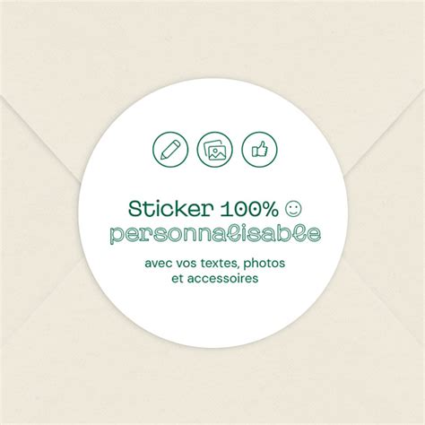 Stickers Voeux 100 Personnalisable Popcarte