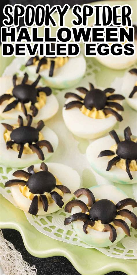 Spooky Spider Halloween Deviled Eggs Recipe • Midgetmomma