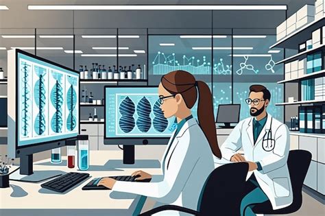 Premium AI Image Modern Medical Research Laboratory Scientists Use