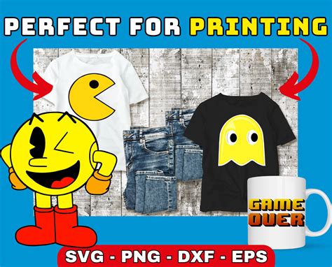 Pac Man Svg Bundle Pacman Png Pacman Ghost Svg Pacman Ghost Etsy