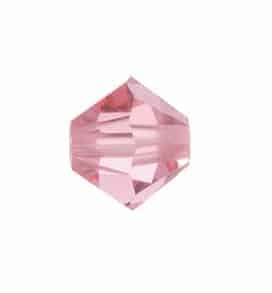 Mm Swarovski Bicone Crystal Bead Light Rose Crystal