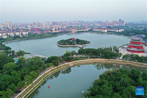 Aerial View Of Cangzhou City In N Chinas Hebei Cn