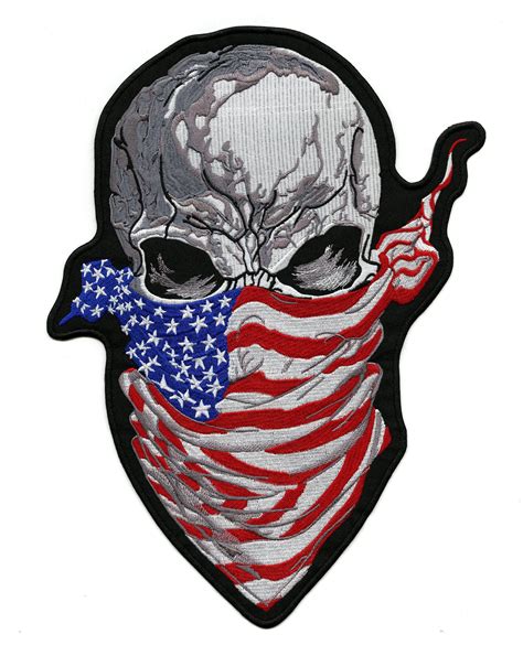 Skull Wearing American Flag Bandana