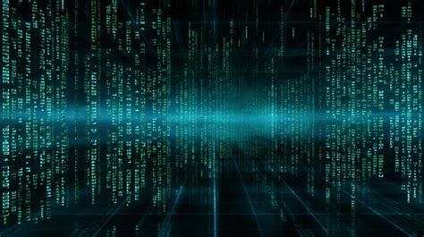 Premium Photo A Background Filled With Flowing Binary Code Creating A