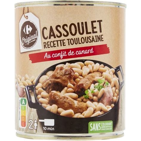 Plat Cuisiné Cassoulet Toulousain Carrefour Original La Boite De 840g à Prix Carrefour