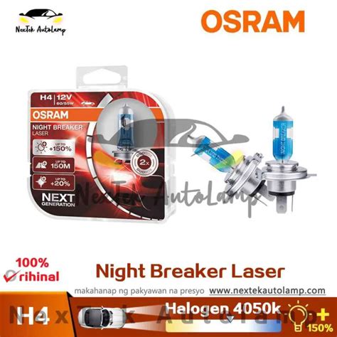 OSRAM Night Breaker Laser Susunod Na Henerasyon H4 9003 HB2 HS1 12V 60