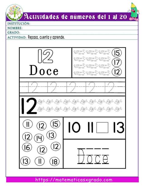 Actividades De Conteo Con Números Del 1 Al 20 Para Preescolar