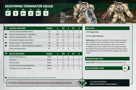 warhammer  deathwing terminator squad