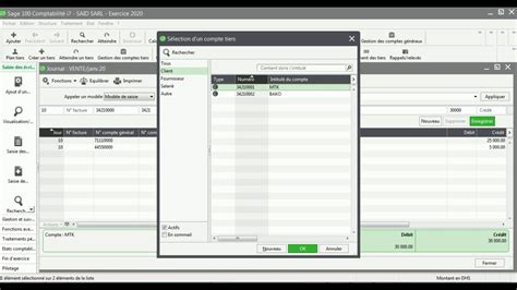 Cas pratique sur sage comptabilité la saisie des écritures de ventes