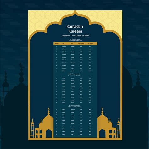 Ramadan Calendar Design 2023 Calendar Mockup Template Islamic