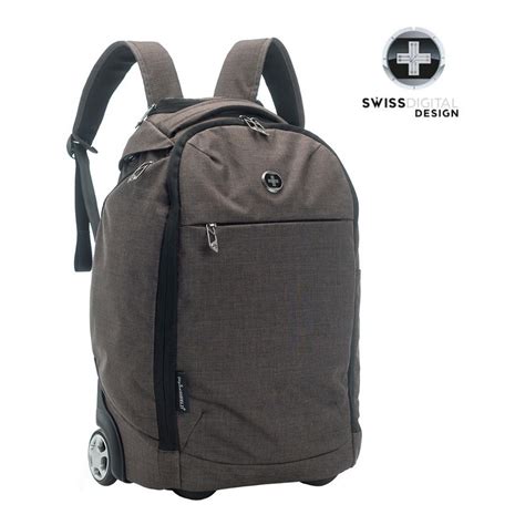 Mochila Swiss Digital Bolsa Notebook Rodinhas L No Shoptime