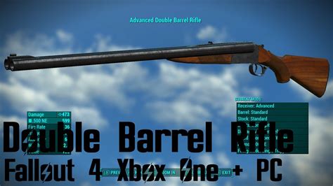 Double Barrel Rifle Mod Fallout 4 Xbox One XB1 And PC Fallout4