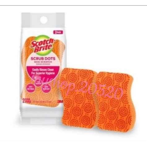 M Scotch Brite Scrub Dots Non Scratch Scrub Sponge Pcs Pack