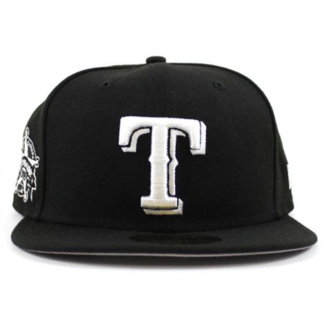 Texas Rangers World Series New Era 59Fifty Fitted hat (Black White Gra ...