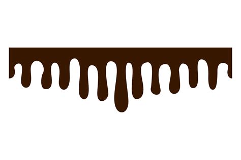 Melting Chocolate Border. Dripping Brown Graphic by ladadikart · Creative Fabrica