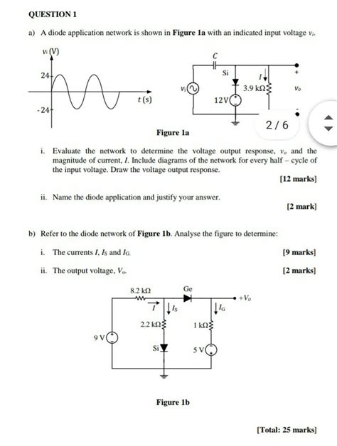 solved question    diode application network  shown  cheggcom